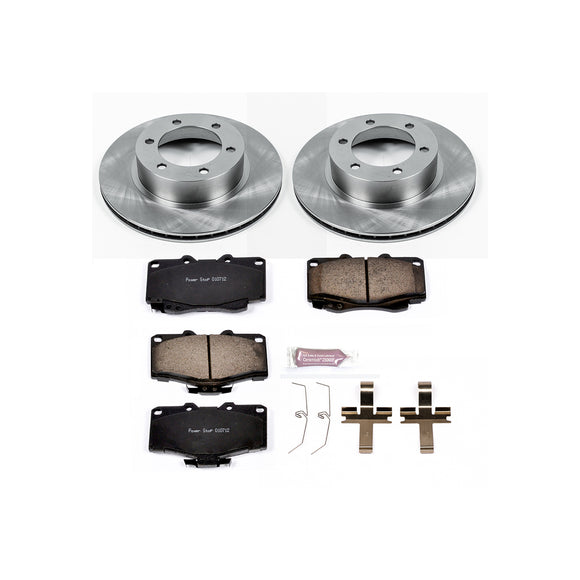 PowerStop OE Stock Replacement Low-Dust Ceramic Brake Pad and Rotor Kit