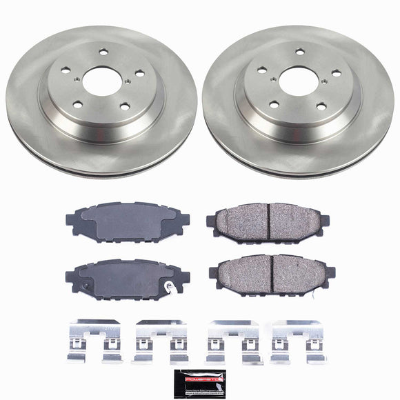 OE Stock Replacement Low-Dust Ceramic Brake Pad and Rotor Kit