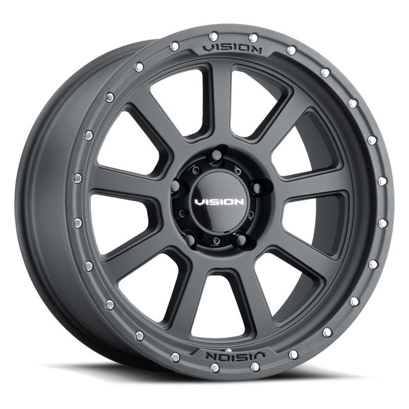 18x9 Vision 350 Ojos Satin Black Wheel 6x139.7 ET-12 CB106.2