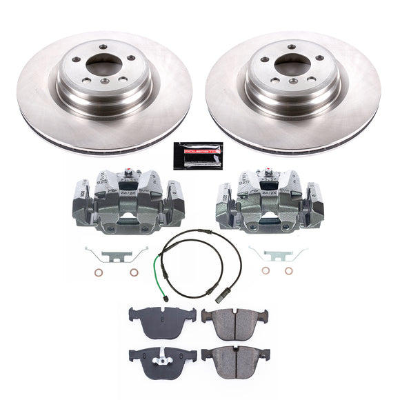 PowerStop OE Stock Replacement Low-Dust Ceramic Brake Pad, Rotor and Caliper Kit