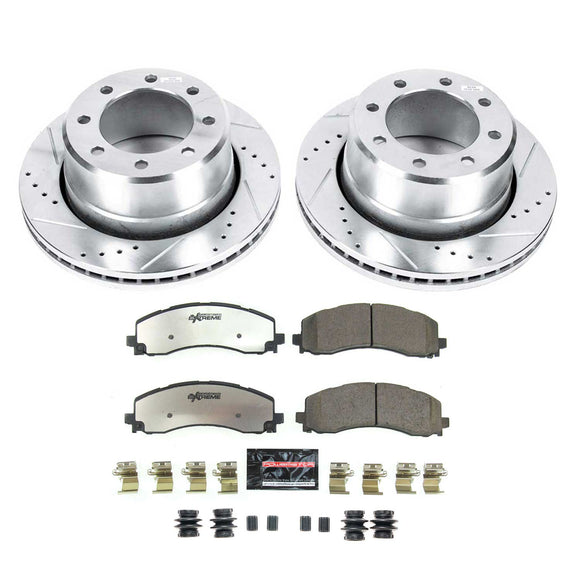 PowerStop Z36 Carbon-Fiber Ceramic Brake Pad with Drilled and Slotted Rotor Kit