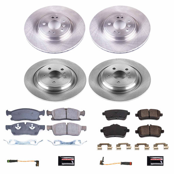 PowerStop OE Stock Replacement Low-Dust Ceramic Brake Pad and Rotor Kit