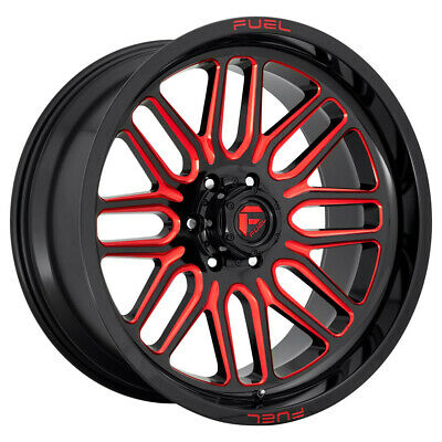 20X9 Fuel D663 Ignite Gloss Black Red Tinted Clear 6X139.7 ET1 wheel/rim