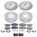 PowerStop Semi-Coated Rotor and Low-Dust Ceramic Brake Pad Kit