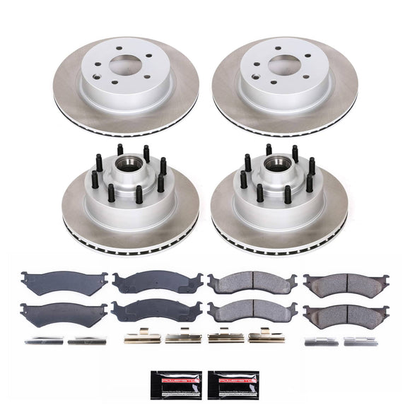 PowerStop Semi-Coated Rotor and Low-Dust Ceramic Brake Pad Kit