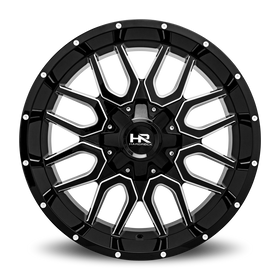22x10 Hardrock Commander Gloss Black Milled 6x135/139.7 ET-25 wheel/rim