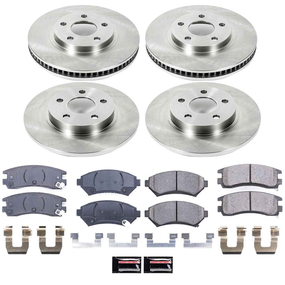 PowerStop OE Stock Replacement Low-Dust Ceramic Brake Pad and Rotor Kit
