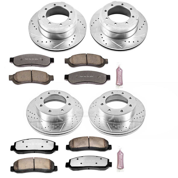 PowerStop Z36 Carbon-Fiber Ceramic Brake Pad with Drilled and Slotted Rotor Kit