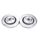 PowerStop Evolution Drilled Slotted Rotors Pair Front For Jeep GrCherokee
