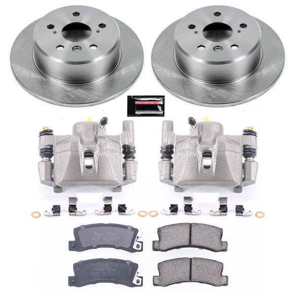 PowerStop OE Stock Replacement Low-Dust Ceramic Brake Pad, Rotor and Caliper Kit