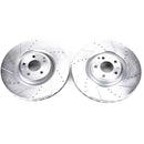 PowerStop Evolution Drilled Slotted Rotors Pair Front For Mercedes-Benz CLS550