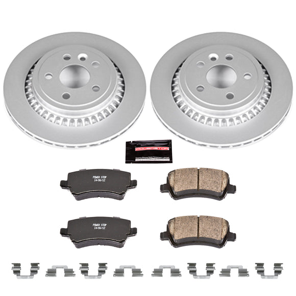 PowerStop Genuine Geomet Coated Rotor and Carbon-Fiber Ceramic Brake Pad Kit