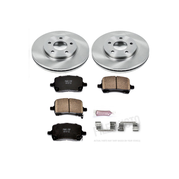 PowerStop OE Stock Replacement Low-Dust Ceramic Brake Pad and Rotor Kit