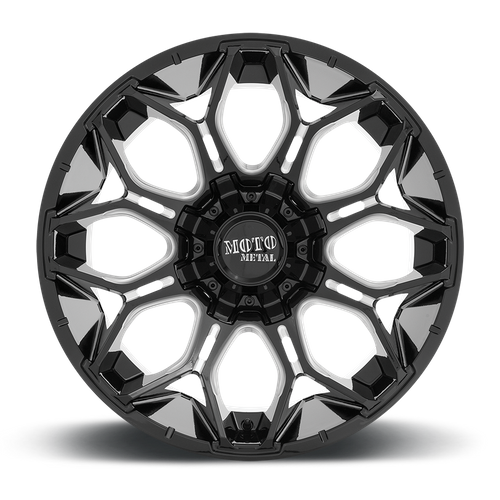 20x10 Moto Metal MO808 Sniper Gloss Black Milled 8x170 ET-18 CB125.1 Wheel