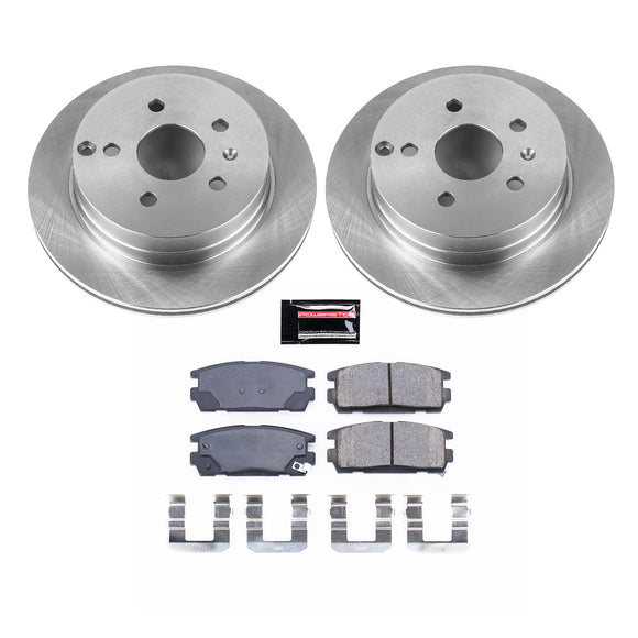 PowerStop OE Stock Replacement Low-Dust Ceramic Brake Pad and Rotor Kit