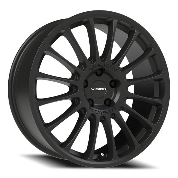 20x8.5 Vision 477 Monaco Satin Black Wheel 5x112 ET35 CB73.1