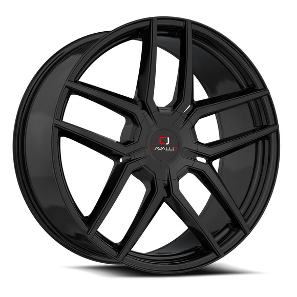 18x8 Cavallo CLV-55 Gloss Black 5x114.3/120 ET35 wheel/rim