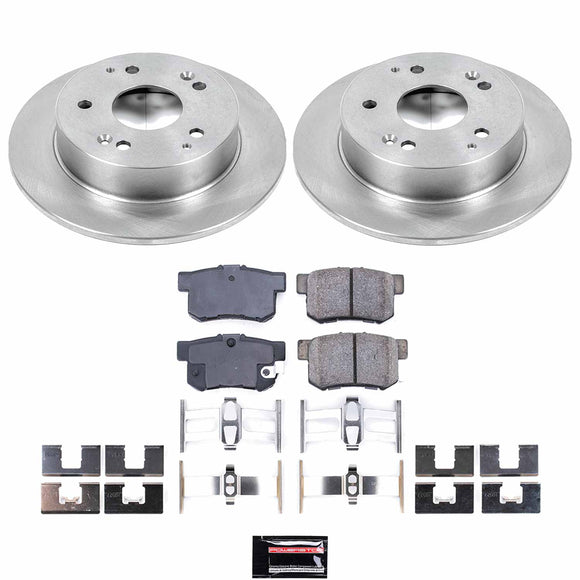 PowerStop OE Stock Replacement Low-Dust Ceramic Brake Pad and Rotor Kit