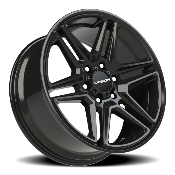 20x9 Vision 476 Wedge Gloss Black Wheel 6x139.7 ET30 CB78.1