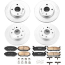 PowerStop Genuine Geomet Coated Rotor and Low-Dust Ceramic Brake Pad Kit