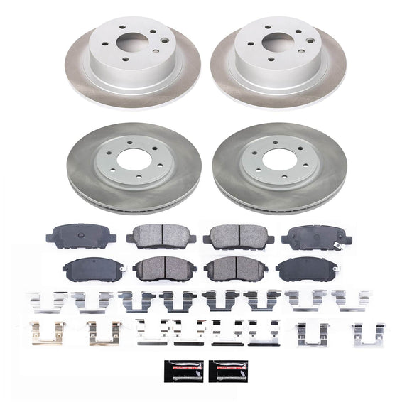 PowerStop Semi-Coated Rotor and Low-Dust Ceramic Brake Pad Kit