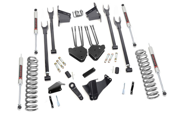 Rough Country 8" Lift Kit 4 Link RR Blocks For Ford Super Duty 05-07