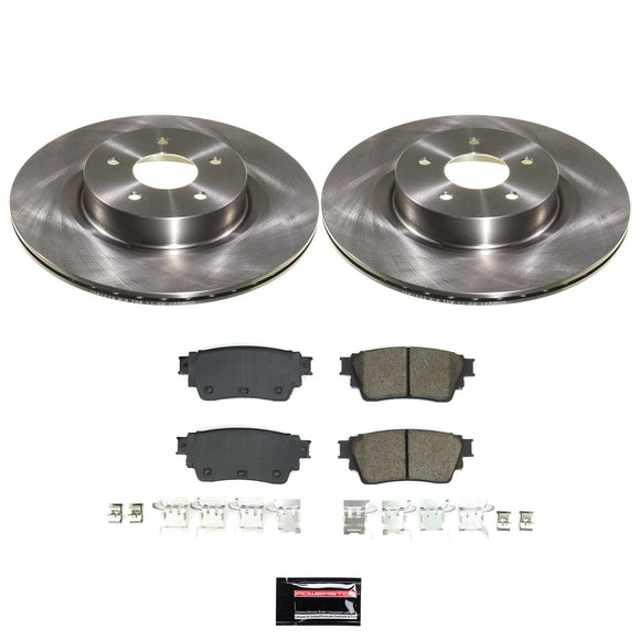 PowerStop OE Stock Replacement Low-Dust Ceramic Brake Pad and Rotor Kit