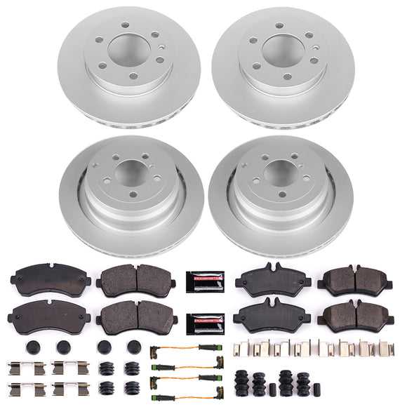 PowerStop Genuine Geomet Coated Rotor and Carbon-Fiber Ceramic Brake Pad Kit