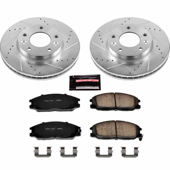 PowerStop Z23 Daily Driver Carbon-Fiber Ceramic Brake Pad and Drilled & Slotted