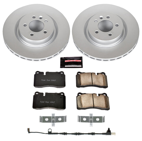 PowerStop Genuine Geomet Coated Rotor and Carbon-Fiber Ceramic Brake Pad Kit