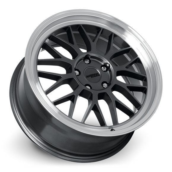 Katana KR06 Glossy Gun Metal Machine Lip 5x100 ET40 CB73.1 Wheel Rim