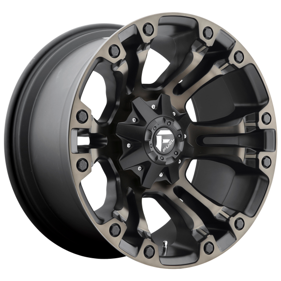 17x10 Fuel Off-Road D569 Vapor Matte Black Double Dark Tint 5x114.3 ET-18 Wheel
