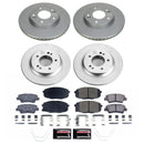 PowerStop Genuine Geomet Coated Rotor and Low-Dust Ceramic Brake Pad Kit