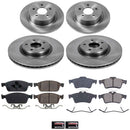 PowerStop OE Stock Replacement Low-Dust Ceramic Brake Pad and Rotor Kit