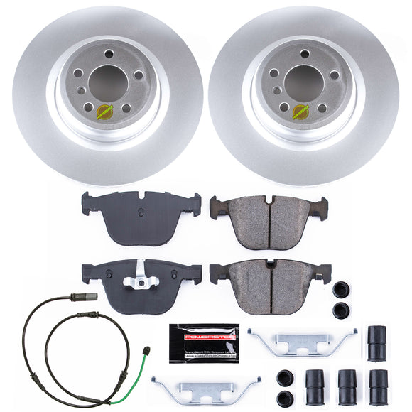 PowerStop Genuine Geomet Coated Rotor and Carbon-Fiber Ceramic Brake Pad Kit
