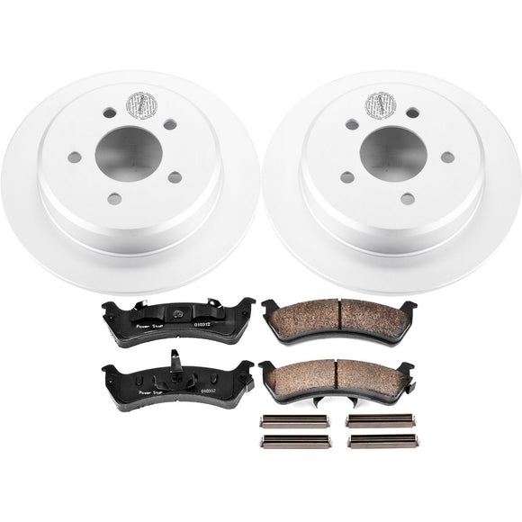 PowerStop Genuine Geomet Coated Rotor and Low-Dust Ceramic Brake Pad Kit