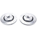 PowerStop Evolution Drilled Slotted Rotors Pair Front For Ford Edge