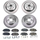 PowerStop OE Stock Replacement Low-Dust Ceramic Brake Pad and Rotor Kit