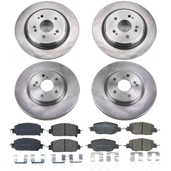 PowerStop OE Stock Replacement Low-Dust Ceramic Brake Pad and Rotor Kit