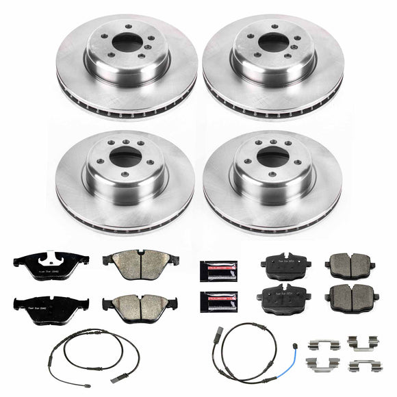 PowerStop OE Stock Replacement Low-Dust Ceramic Brake Pad and Rotor Kit