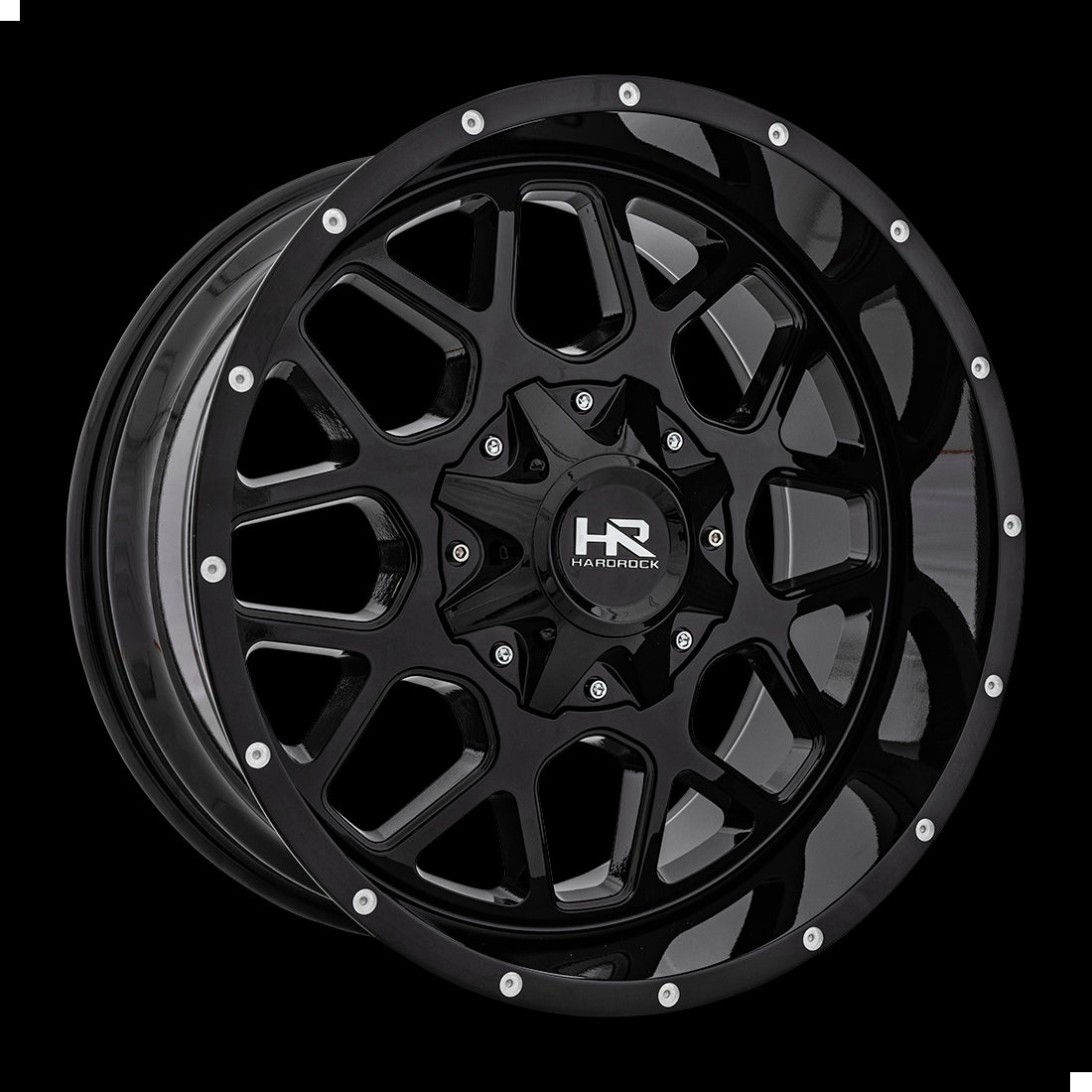 20x10 Hardrock Gunner Gloss Black 6x135/139.7 ET-19 wheel/rim - 0