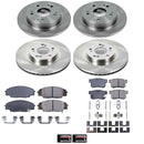 PowerStop OE Stock Replacement Low-Dust Ceramic Brake Pad and Rotor Kit