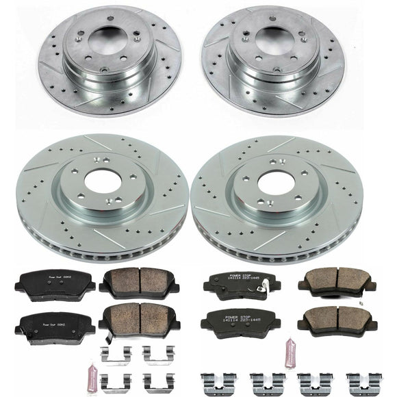 PowerStop Z23 Daily Driver Carbon-Fiber Ceramic Brake Pad and Drilled & Slotted