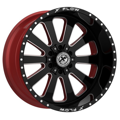 22x12 XFX Flow XFX-302 Gloss Black & Milled 5x139.7/150 ET-44 wheel/rim