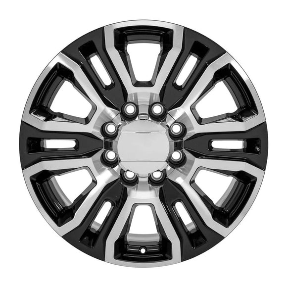 20" Replica CV70A fits GMC Sierra 2500 3500 HD Denali 20x8.5 Black Machined