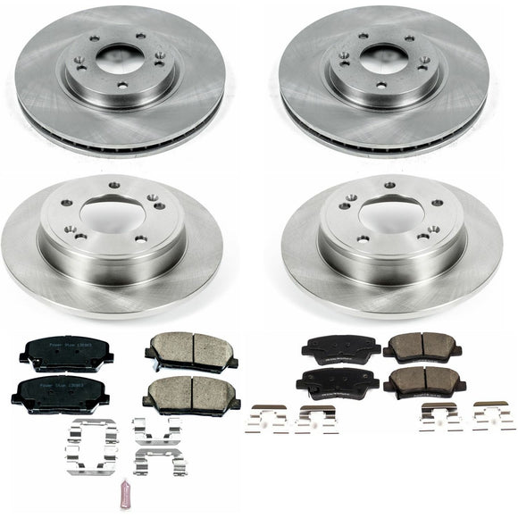PowerStop OE Stock Replacement Low-Dust Ceramic Brake Pad and Rotor Kit