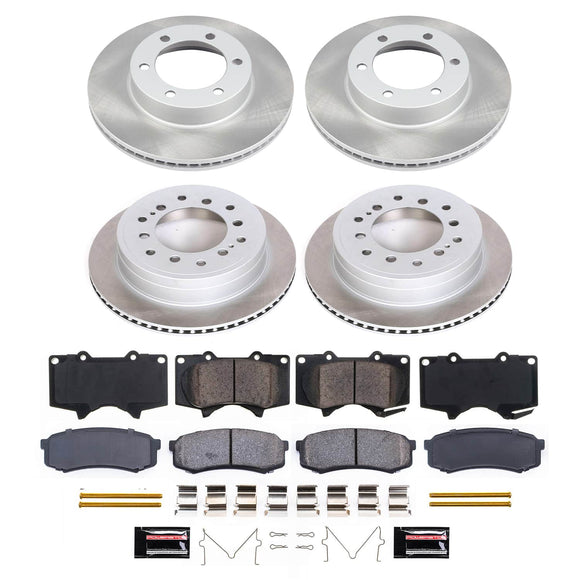 PowerStop Semi-Coated Rotor and Low-Dust Ceramic Brake Pad Kit