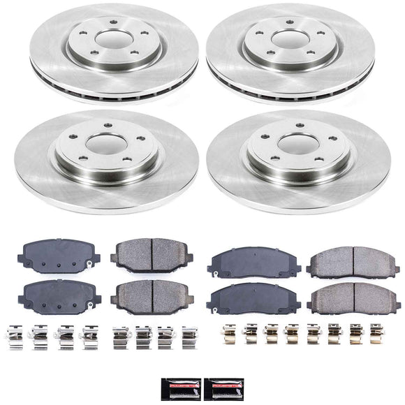 PowerStop OE Stock Replacement Low-Dust Ceramic Brake Pad and Rotor Kit