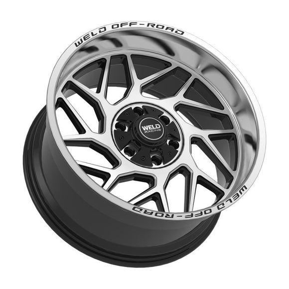 22x12 WELD Off-Road Fulcrum Black Machined 6x135 6x139.7 ET-44 CB106.1 Wheel Rim