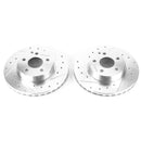 PowerStop Evolution Drilled Slotted Rotors Pair Front For Mercedes-Benz C300